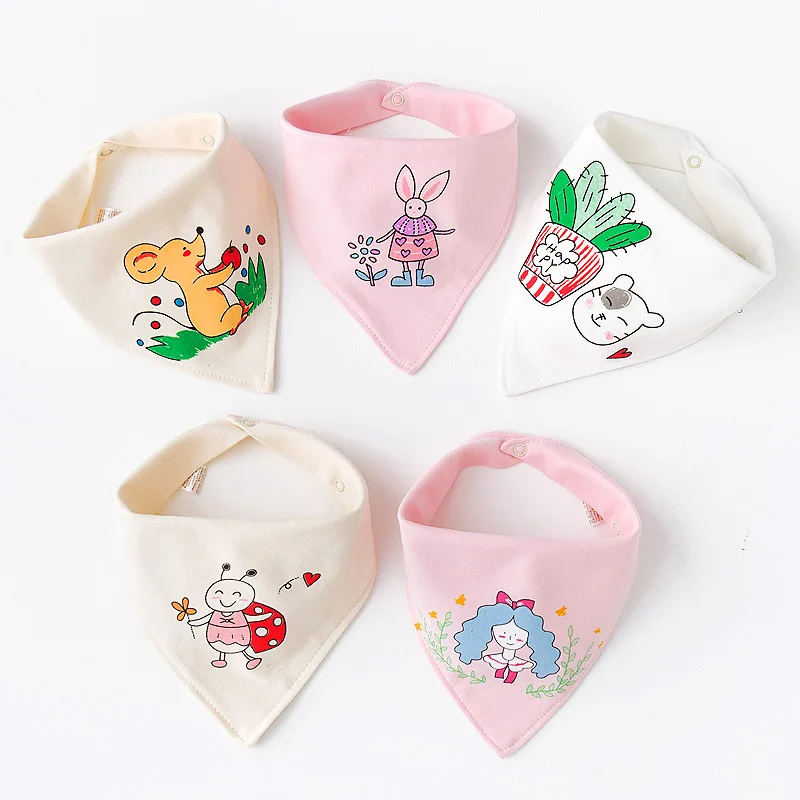 5 шт. Детские хлопковые нагрудники бандана|Нагрудники и слюнявчики| |