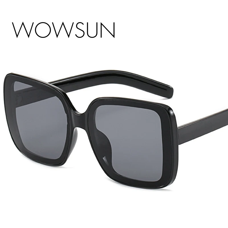 WOWSUN 2019 Trend Women Sunglasses Personality Retro Simple Big Box Temperament Fashion Classic Sun Glasses A589 | Аксессуары для