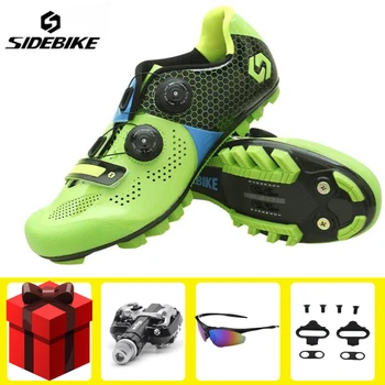 

Sidebike Cycling Shoes sapatilha ciclismo mtb add pedal set glasses chaussure vtt Self-Locking Mountain Bike Bicycle Shoes
