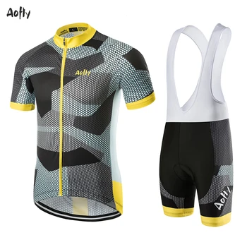 

Checkered Gradient Light Green Shades Of Bicycle Cycling Clothing Summer Short Sleeve Breathable Mountain Bike Clothes Shorts