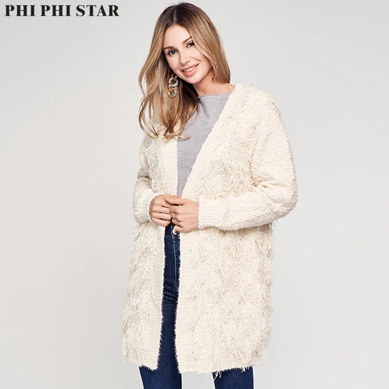 

Phi Phi Star Brand Lady Winter Custom Warm Comfortable New Mid-length Women's Cardigan Sweaters