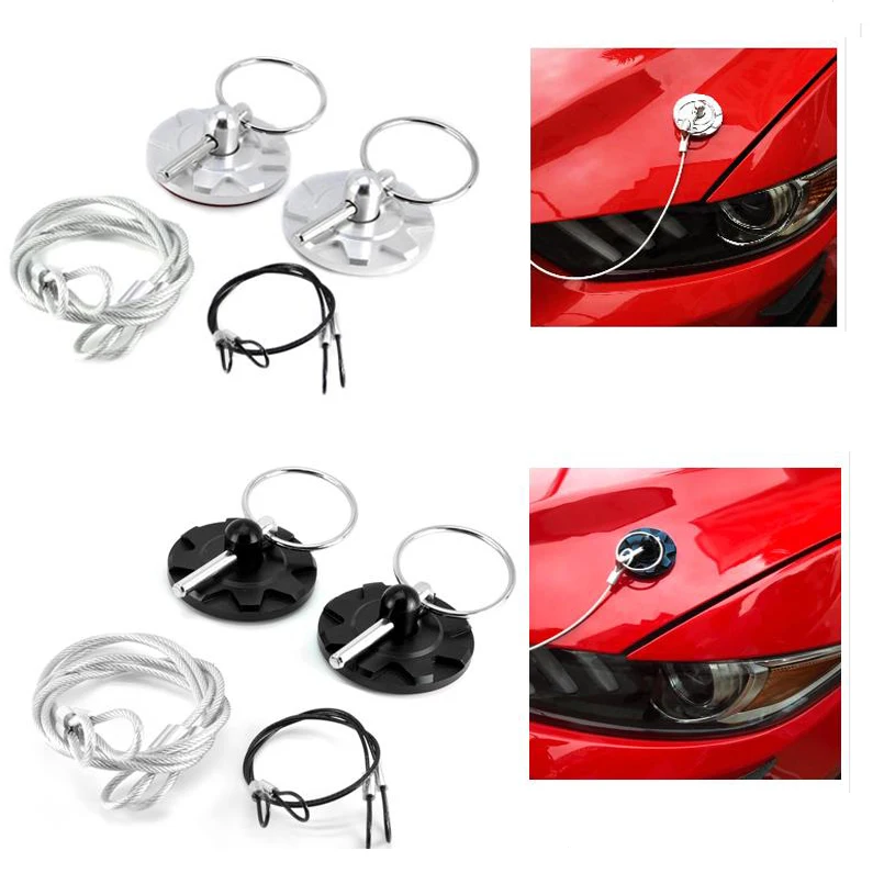 Крепежные аппаратные комплекты из алюминиевого сплава с защелкой и металлическим колпаком двигателя для Ford Mustang