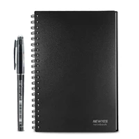 A6 Reusable Erasable Notebook black notebook Microwave Wave Cloud Erase Notepad Note Pad Lined With Pen save paper 1