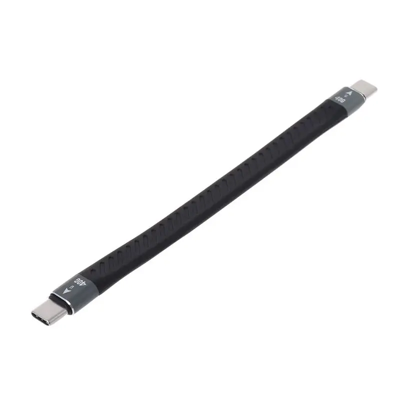 Для Thunderbolt 3 кабель передачи данных 10/40 Гбит/с мягкой USB-C зарядный шнур линия Emark чип