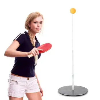 

Table Tennis Trainer 90cm Elastic Soft Shaft Child Adult Trainer Household Single Fitness Stainless Steel Base Trainer