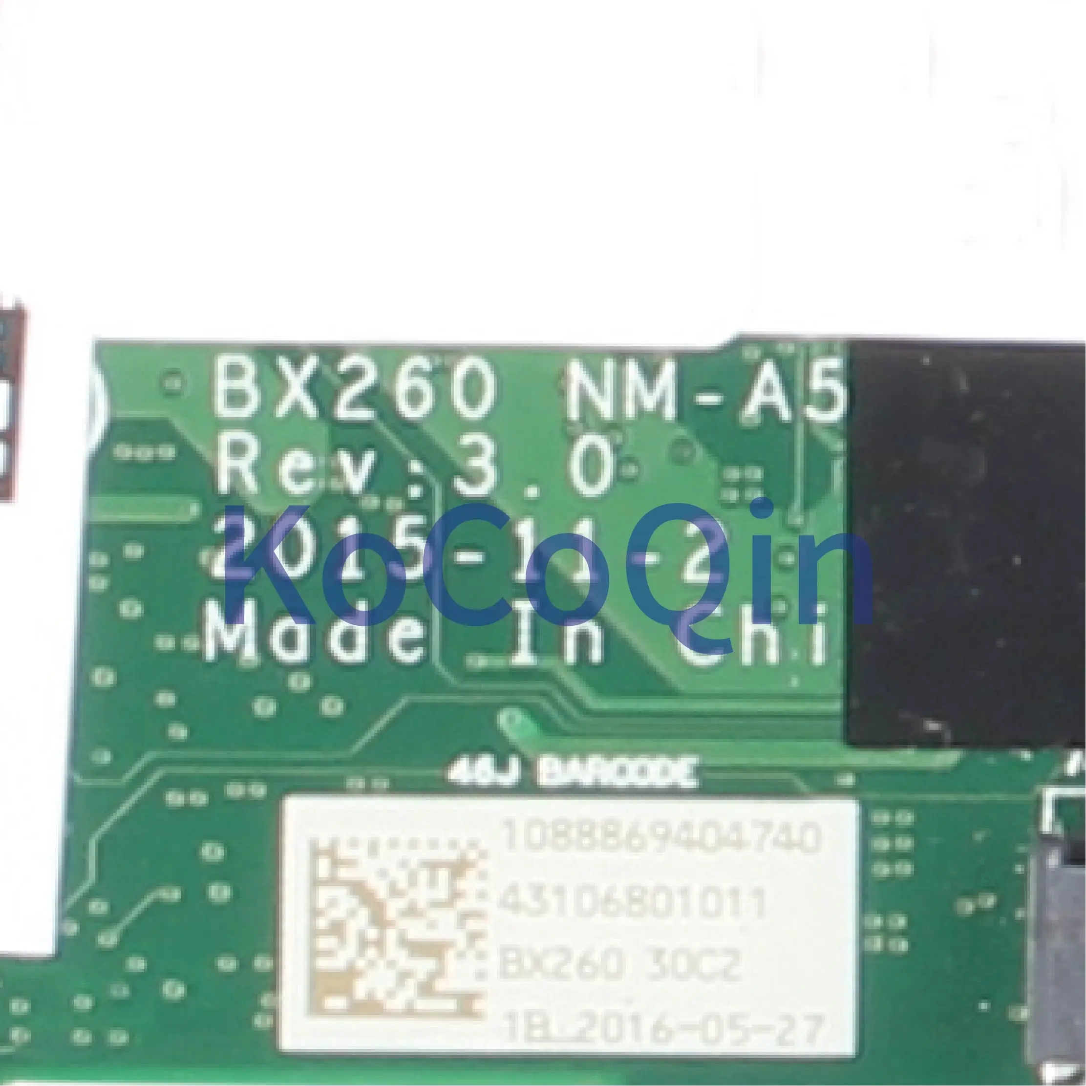 KoCoQin Laptop motherboard For LENOVO Thinkpad X260 Core SR2EY I5-6200U Mainboard BX260 NM-A531 00U