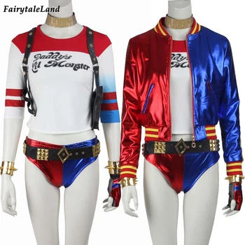 

Harley Quinn Cosplay Outfit Adult Halloween Suicide Squad Costume Custom Made Sexy Women Party Outfit