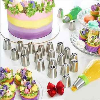 

DIY Set Floral Nozzle Cake Decorating Supplies Icing Piping Tips Baking Decorating Kit Stainless Steel Decorating Nozzle Set