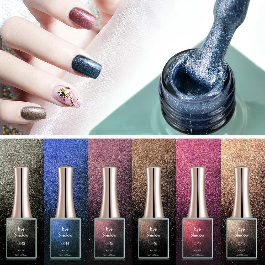 Canni新 16 ミリリットルアイシャドウシリーズ 6 色ジェルネイルポリッシュuv Ledホット販売アースカラー爪ポリッシュゲル Nail Gel Aliexpress