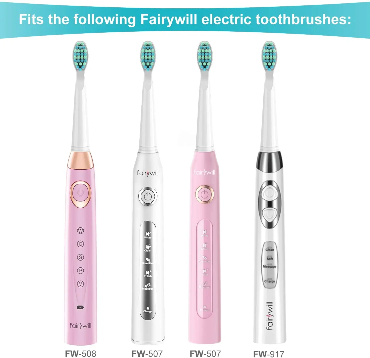 dentes elétrica para FW-507 FW-508 FW-917 cabeça escova de dentes