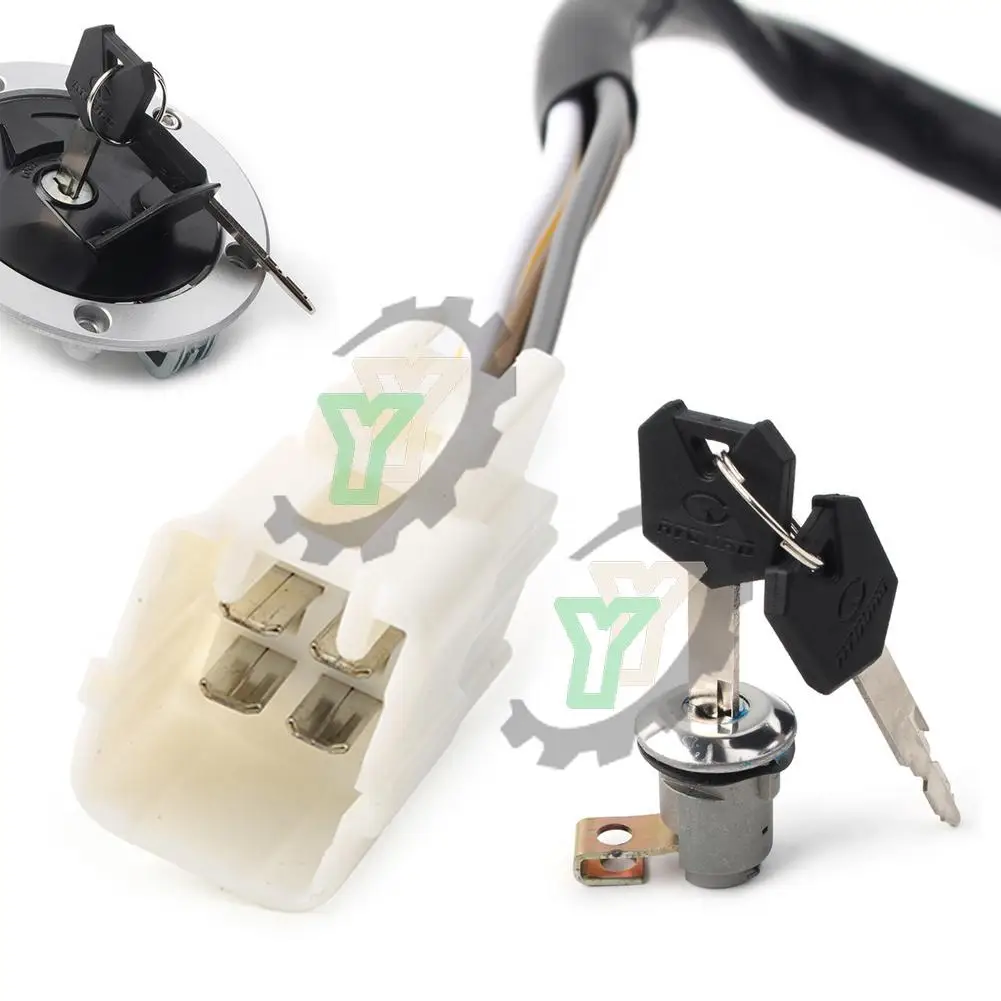 

Gas Fuel Tank Cap Cover Seat Ignition Switch Start Lock Contact Key Set For Kawasaki Ninja ZX10R ZX1000 2011-19 ZX6R ZX636 13-18