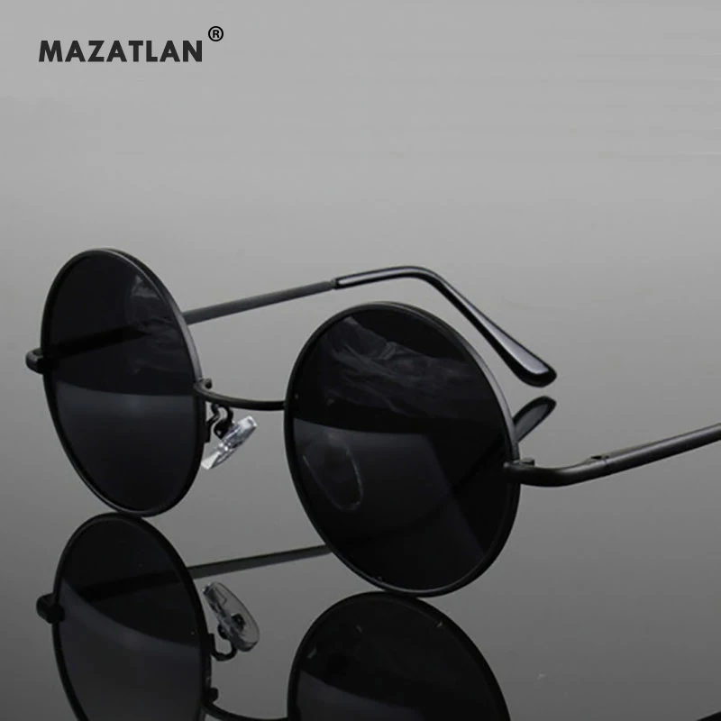 

New Classic Retro Round Polarized Sunglasses Men High Brand Designer Sunglasses Metal Frame Black Lens Driving Sun Glasses Uv400