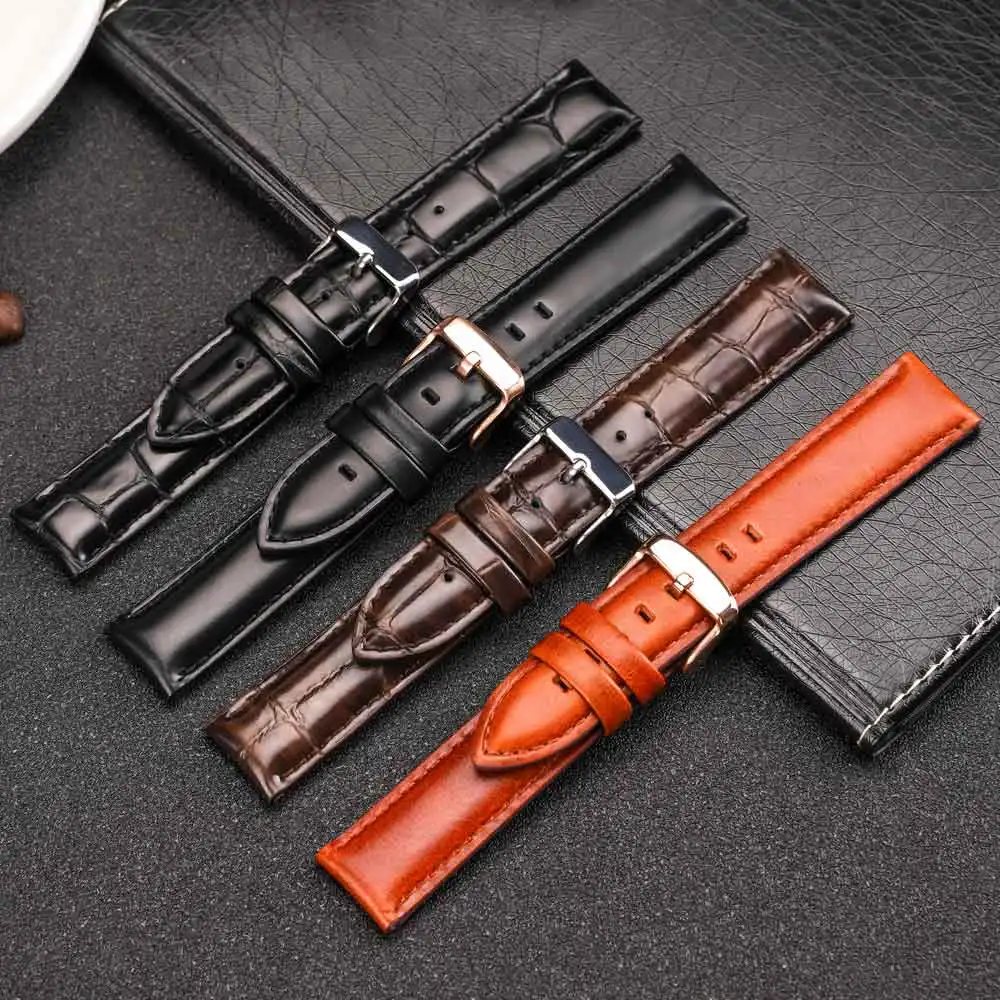 

Genuine Leather Watch Strap 12mm 14mm 20mm Substitute for DW and Various Brand Watches Universal Belt Bracelet Watchband