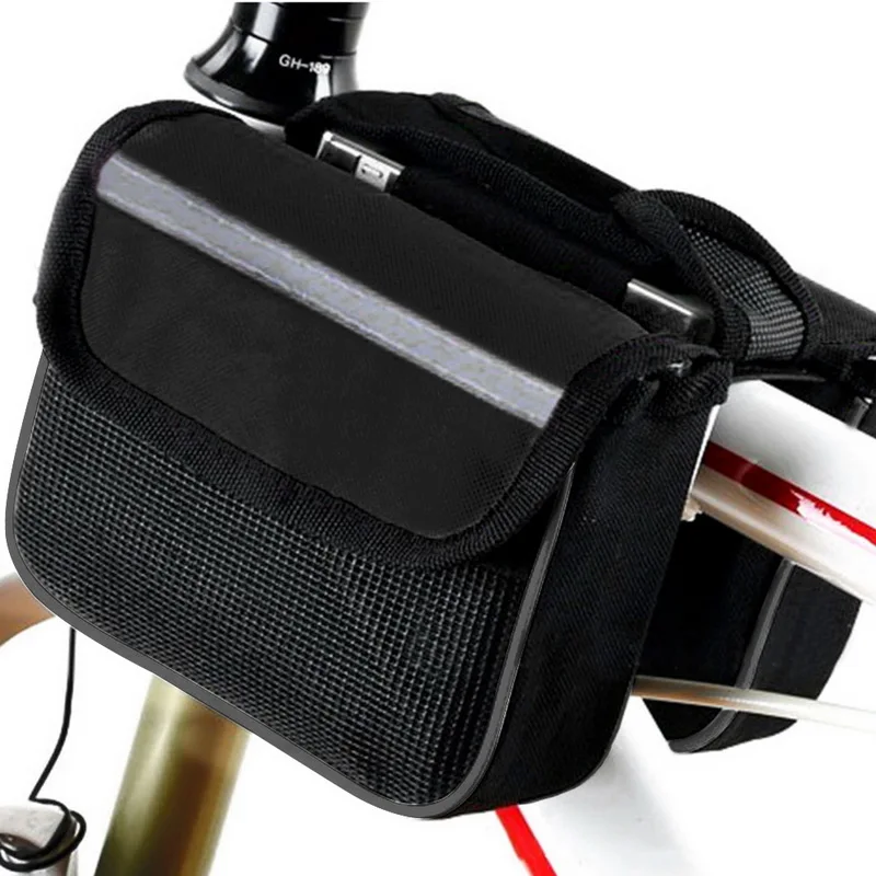 Excellent Bicycle Cycling Front Frame Tube Bag Waterproof Front Bags Cell Mobile Phone Case 6inch Phone Holder Bicycle Bike Accessories 26