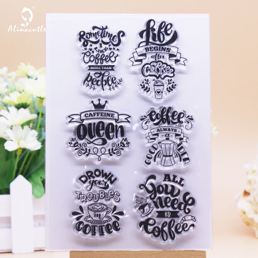 Alinacutle Birthday Sentiment Stamp CLEAR STAMPS Scrapbooking Handmade Card Album Paper Craft Rubber Transparent Silicon Stamp scrap book stamps