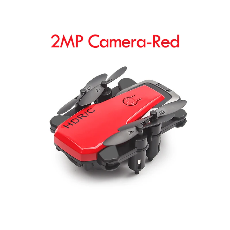 Радиоуправляемый Дрон Квадрокоптер с камерой 0.3MP/2.0MP/5.0MP/4K антенна Wifi четырехосный вертолет с дистанционным управлением - Цвет: 2MP Camera-Red