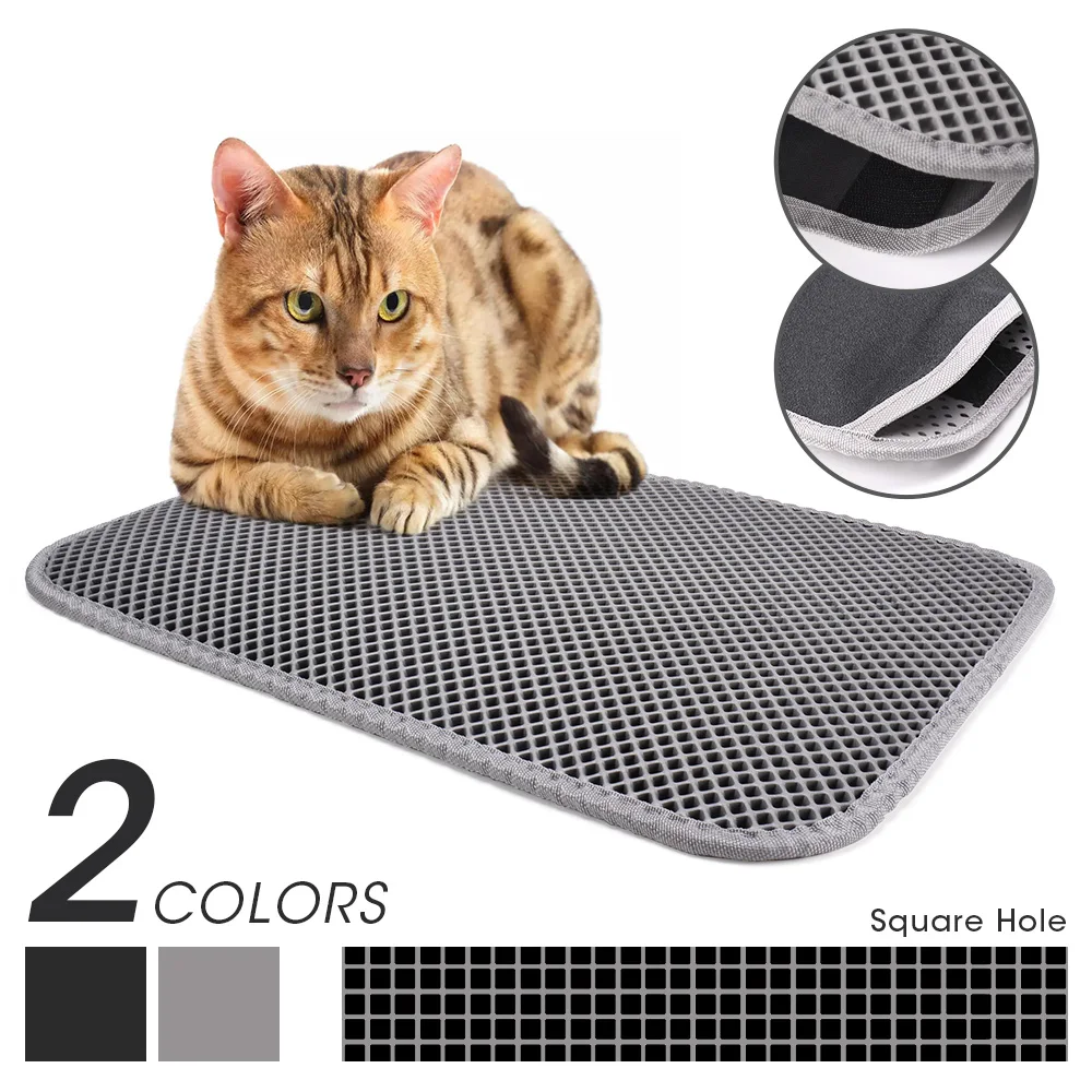 Pet Cat Litter Mat Double Layer Waterproof Litter Cat Pads For Cats House Clean Super