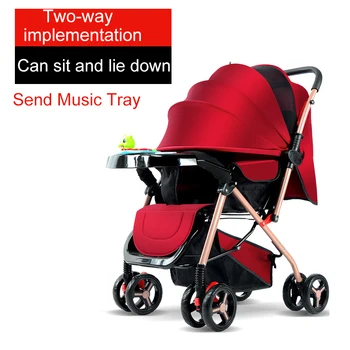 

BabyGift Baby Strollers Portable LightweighBaby Stroller Two-way Push Can Sit and LieLight and Easy To Fold for 0-3 years Old