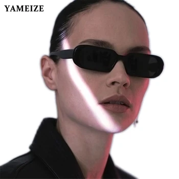 

YAMEIZE Retro Small Square Sunglasses Women Vintage Candy Colors Clear Glasse Plastic Frame Fashion Eyewear Eyeglasses Men