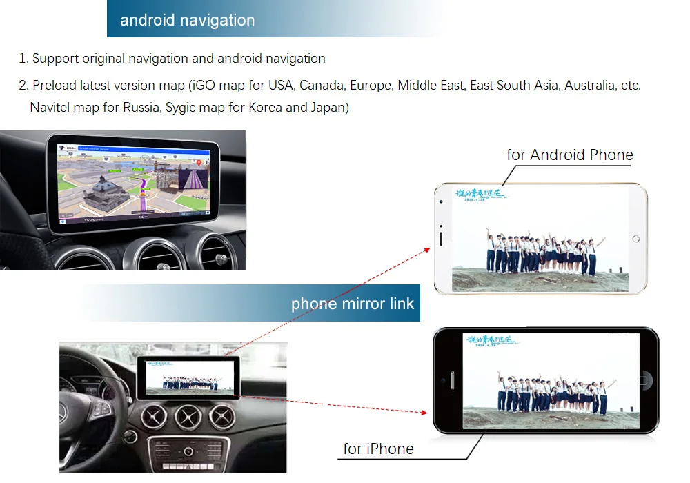 Perfect 10.25" Android 8 Display 4+64G Car Radio Multimedia GPS Navigation Head Unit for Mercedes Benz GLA180 GLA200 GLA250 GLA220 GLA45 10