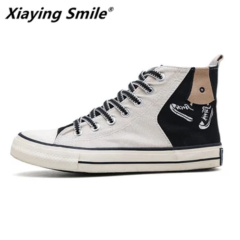 

design canvas Shoe Men Summer Casual 2019 New Fashion Trend Lightweight Footwear Breathable Mix Colors Sneakers Skate Shoes Male