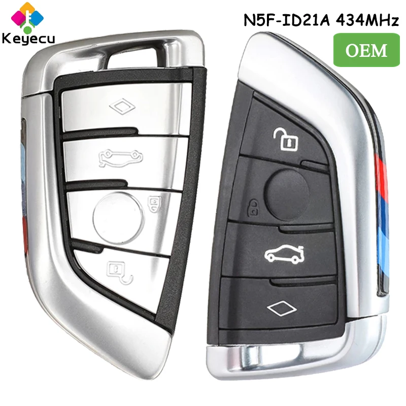 KEYECU OEM Smart Keyless Remote Car Key With 4 Buttons 434MHz for BMW 3 5 6 7 X3 X5 X7 G Series 2018 2019 2020 Fob N5F-ID21A | Автомобили