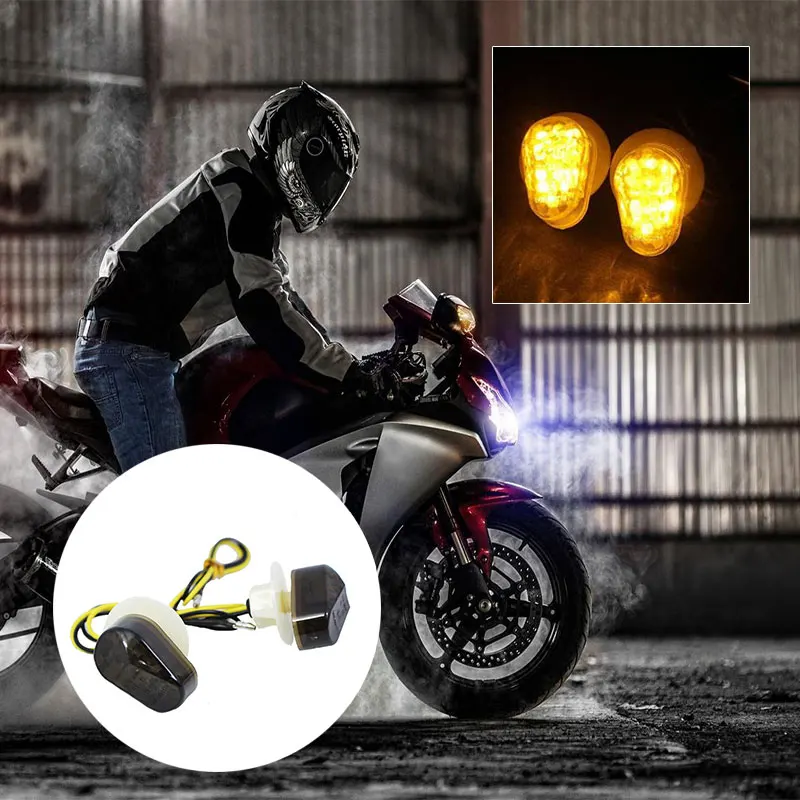 2Pcs Motorbike LED Turn Signal Light Lamp Bulbs Indicator for Yamaha 12V
