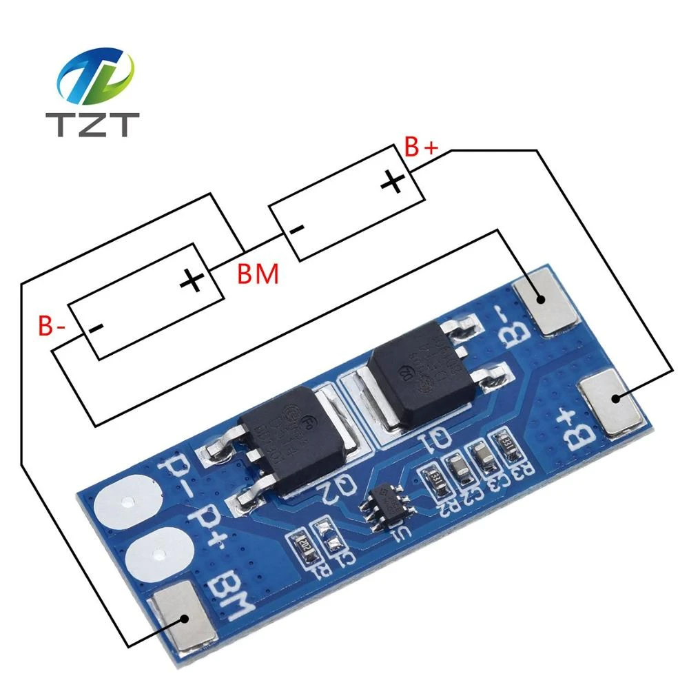 2S 8A 7.4V 8.4V 18650 Li-ion Lithium Battery Charger BMS Protection PCB Board 2S 8A 7.4V 8.4V 18650 Li-ion Lithium Battery Charger BMS Protection PCB Board