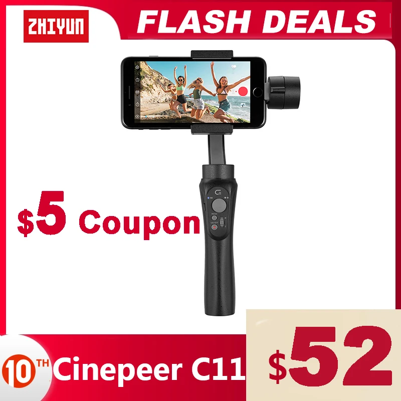 Smartphone Stabilizers Phone-Gimbal ZHIYUN Vlog Official Huawei 3-Axis Handheld Cinepeer C11