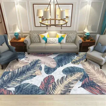 

3D Printing Living Room Carpet Leaf Marble Mat Corridor Kitchen Rug Flannel Anti-slip Doormat Home Floor Area Rug for Bedroom