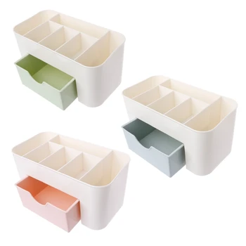 

Plastic Cosmetic Supplies Jewelry Organizer Storage Box Desk Makeup Case With Drawer