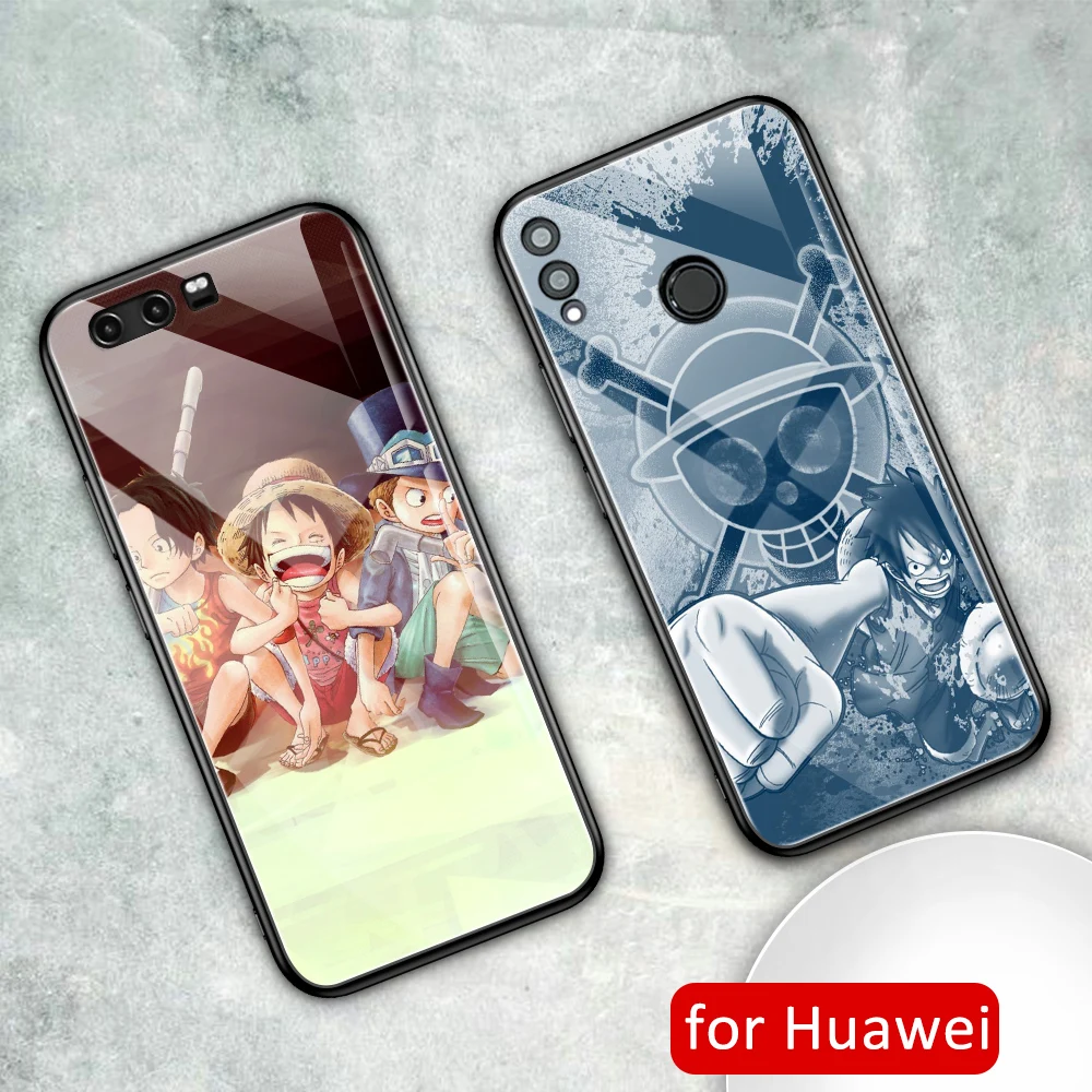 Чехол для honor 20 pro цельный стеклянный чехол с аниме подсветкой Huawei 8x max 9 9x10 lite play note