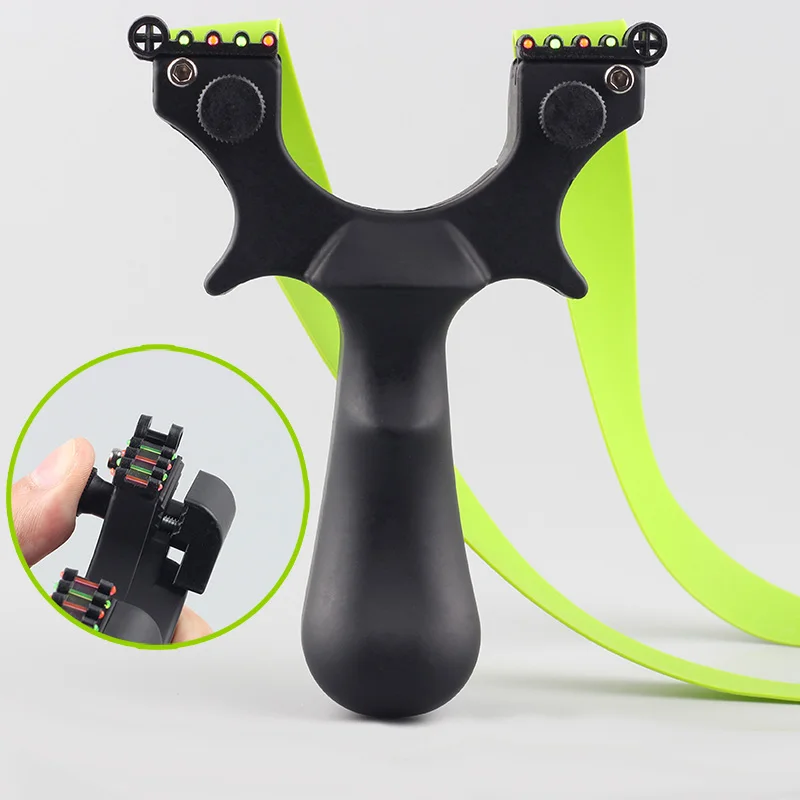 

High Quality Slingshot of Resin Flat Rubber Band 4 Aiming Accurate Slingshot for Hunting Shooting Outdoor Archery Catapult