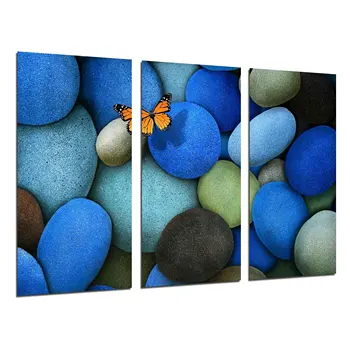 

Abstract Blue Stones, Rio, photo print on wood, modern picture decorative 26257
