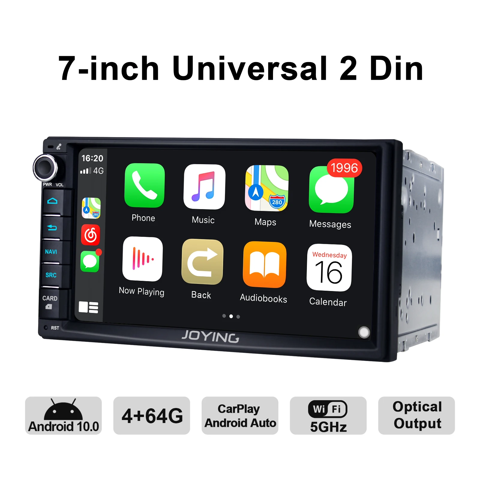 JOYING 2 din car radio GPS Navigation video stereo player 4G RAM 64GB RAM 7 inch head unit Android 10.0 with Carplay Fast Boot