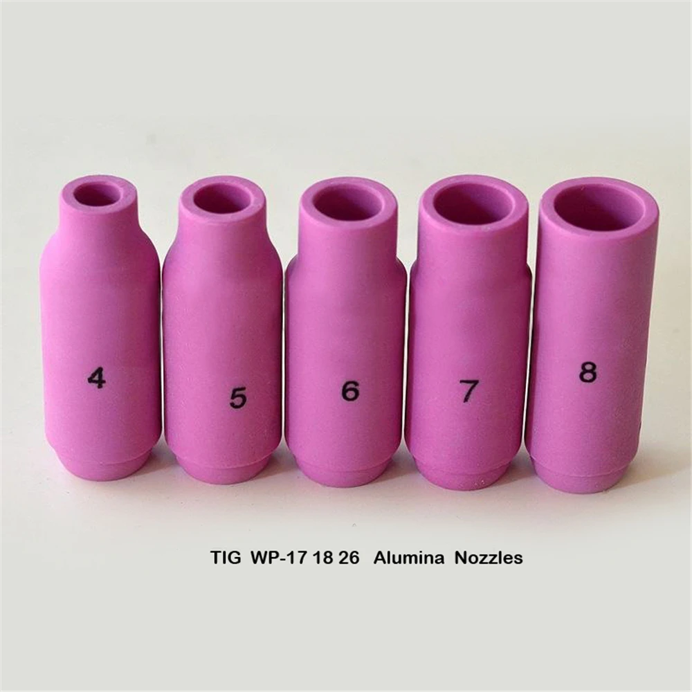 5pcs Tig Welding Torch Wp17 18 26 Alumina Nozzle Kit 10n50 10n49 10n48