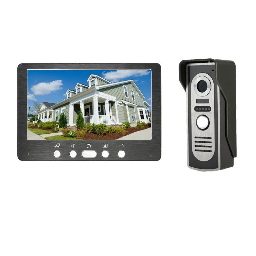 YobangSecurity новый 7 дюймов ЖК-дисплей монитор видео-телефон двери дверной звонок Домофон Системы дома Цвет монитор для камеры слежения ночного