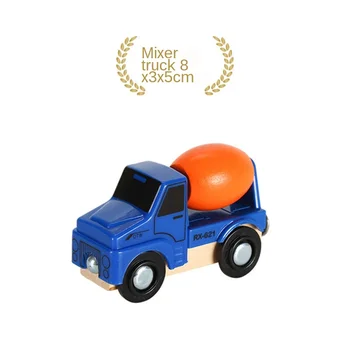 

Wooden multi-function magnetic car track scene car compatible with BIRO wooden track children's educational toys w4