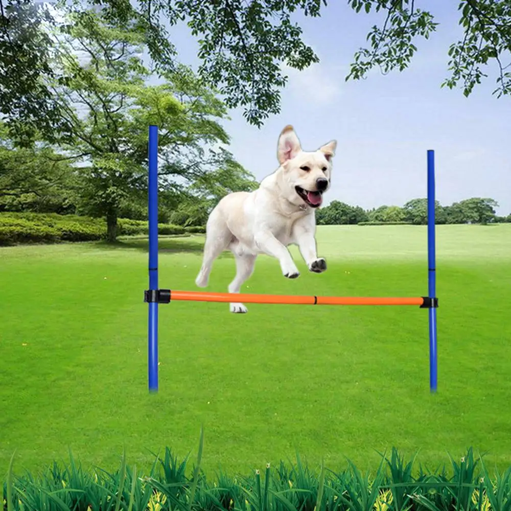Pet Dog Jumping Circle Winding Pile Jump Hurdle Sports Training Pole Dogs Activity Agility Exercise Outdoor Training Equipment