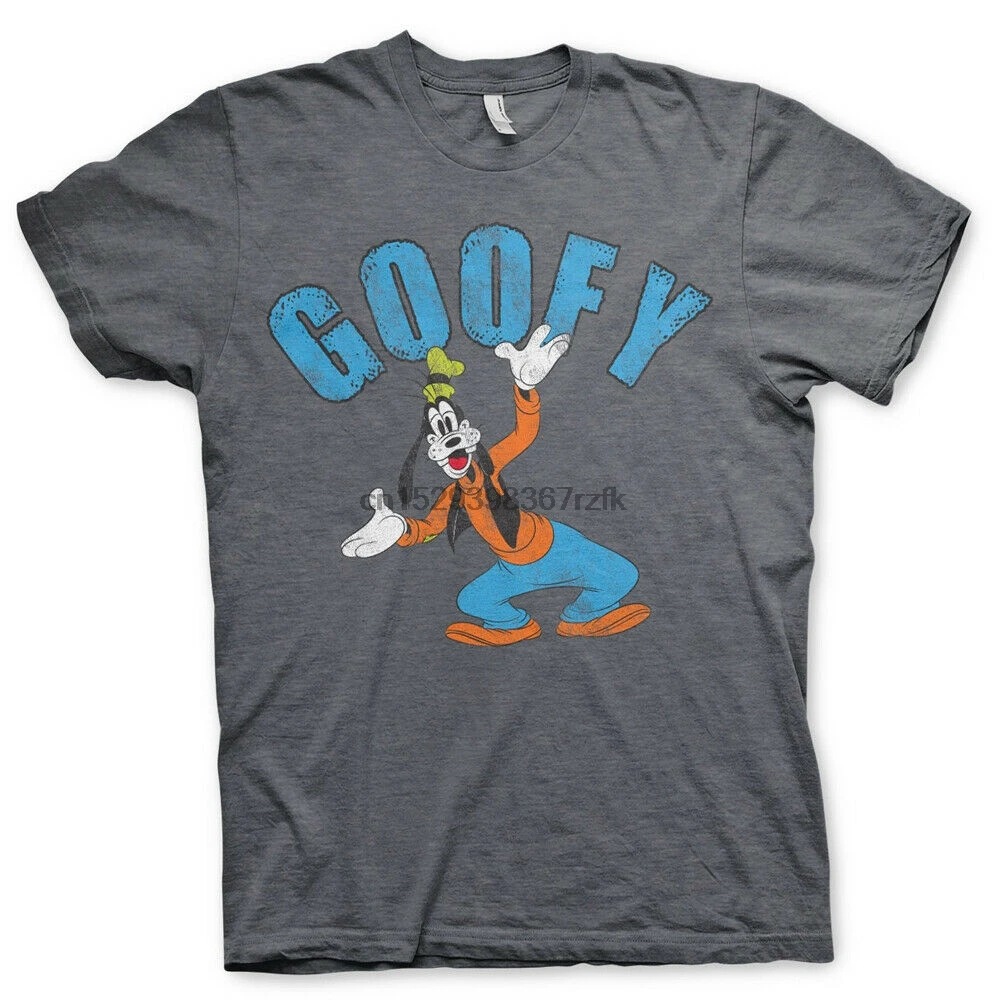Goofy официальная Классическая мультяшная мужская серая футболка |