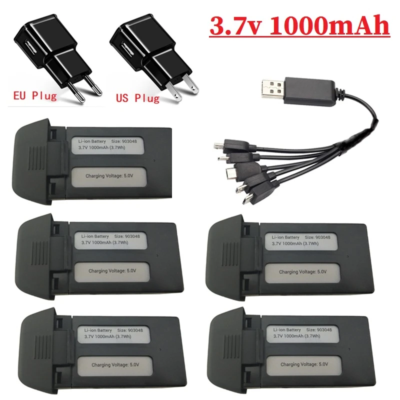 3 7 V 1000mAh литий полимерный Батарея с 5 in1 зарядное устройство для SJRC S30 S30W T18 Дрон