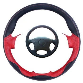 

Diy Steering Wheel Cover Leather Black Hand-stitched Car For 2004-2011 Hyundai Elantra Old Elantra