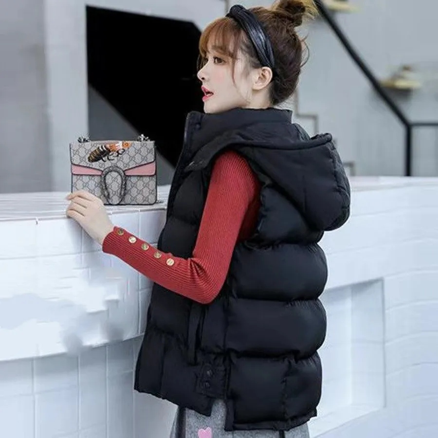 Black/White Women's Winter Vest Sleeveless Jacket Women Warm Vest Coat  Waistcoat Plus Size XL 2022 Female Winter Clothes - AliExpress