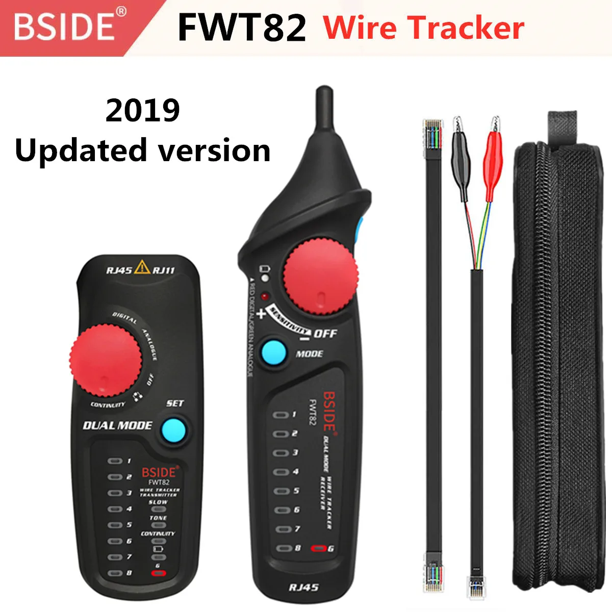 BSIDE FWT82 цифровой режим сетевой кабель трекер провода Тонер RJ45 RJ11 Ethernet LAN Tracer анализатор детектор линия искатель с AVD06 - Цвет: FWT82