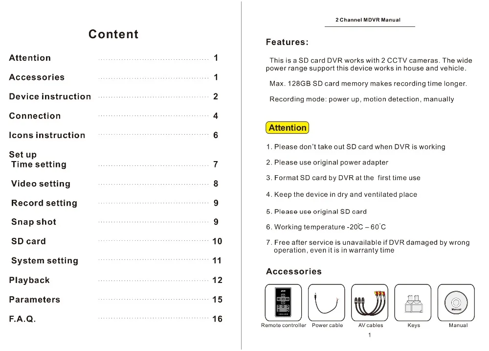 2CH Mobile DVR Manual-2
