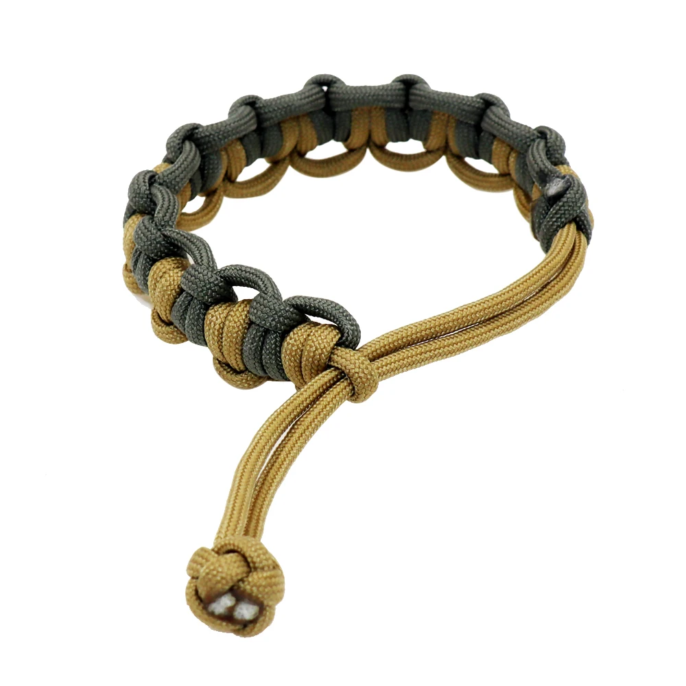 

Yougle Outdoor Adjustable Survival Parachute Cord Paracord 24.5cm DIY Bracelet For Camping Hiking 4 Colors