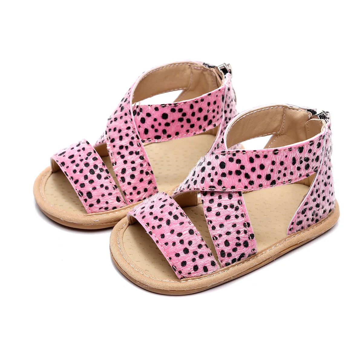 

Baby Boys Girls Leopard Sandals, Anti-Slip Rubber Sole Toddler Outdoor First Walker Shoes