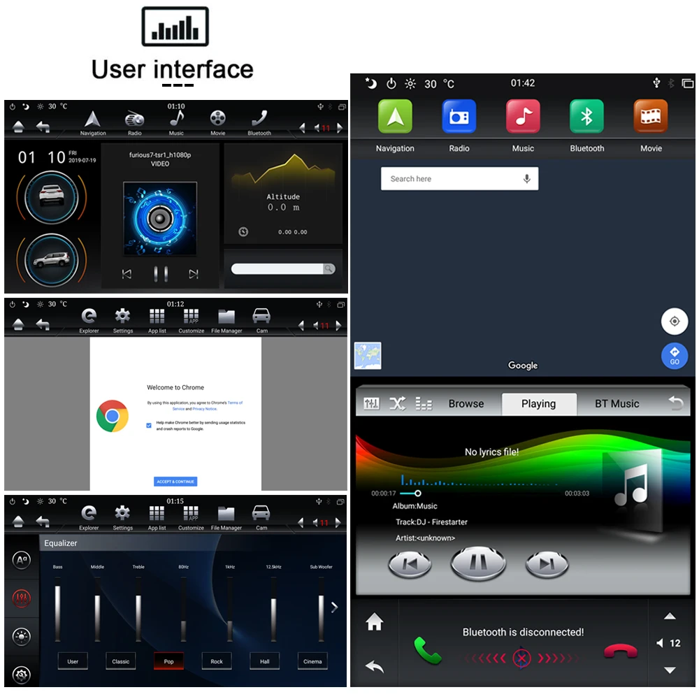Автомобильный DVD плеер с автоматическим вращением Tesla Style PX6 9 7 дюйма Android 0 4 Гб + 32