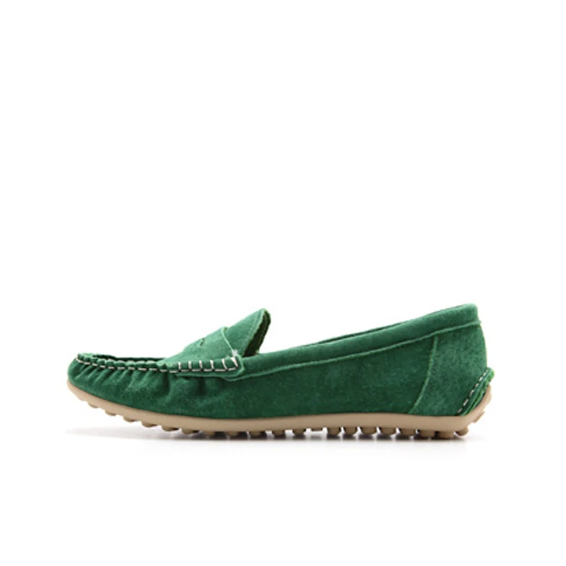 Asakuchi/женская повседневная обувь на плоской подошве без шнуровки со смайликом; коллекция года; сезон весна; модная удобная женская обувь без застежки; большие размеры 36-43 - Цвет: Зеленый