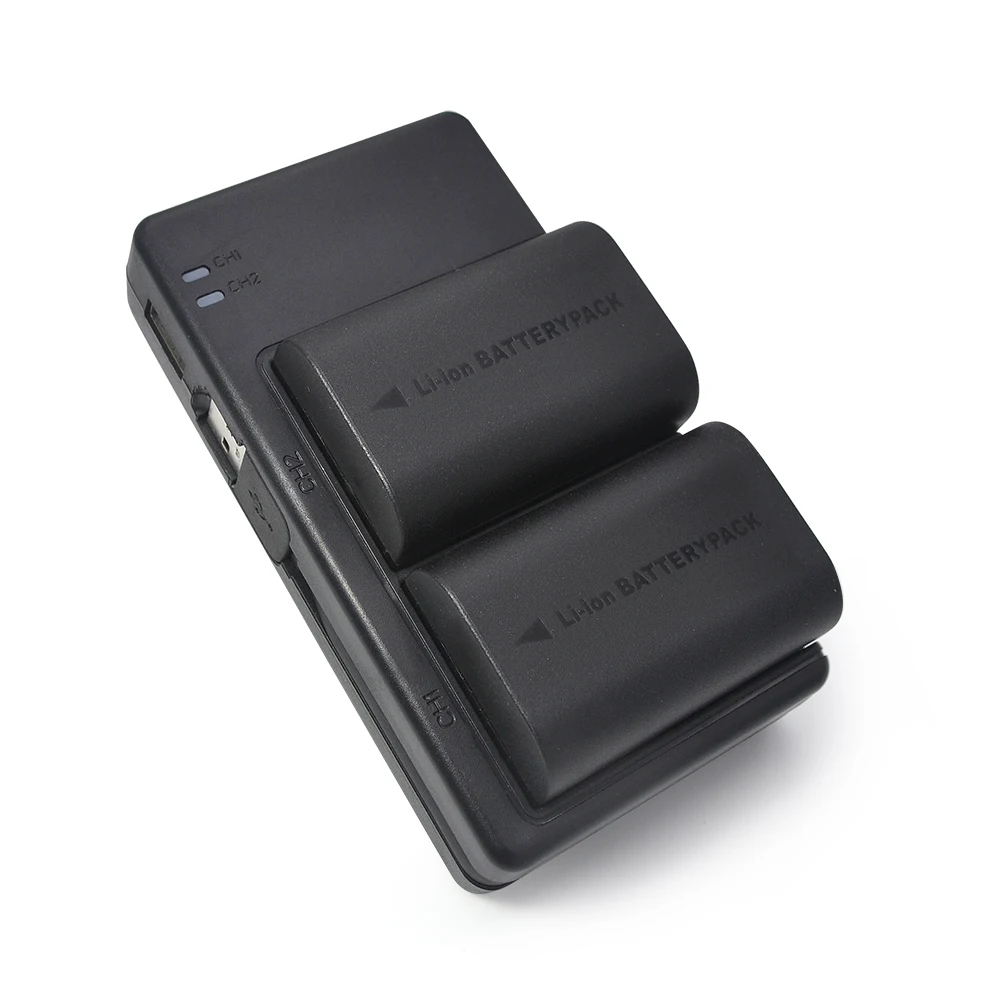 Черный 2 шт. LP E6 LP-E6 LPE6 Батарея цифровой камеры+ USB двойное зарядное устройство для Canon EOS 6D 7D 5D Mark II III IV 5D 60D 60Da 70D 80D 5DS 5DSR - Цвет: Черный